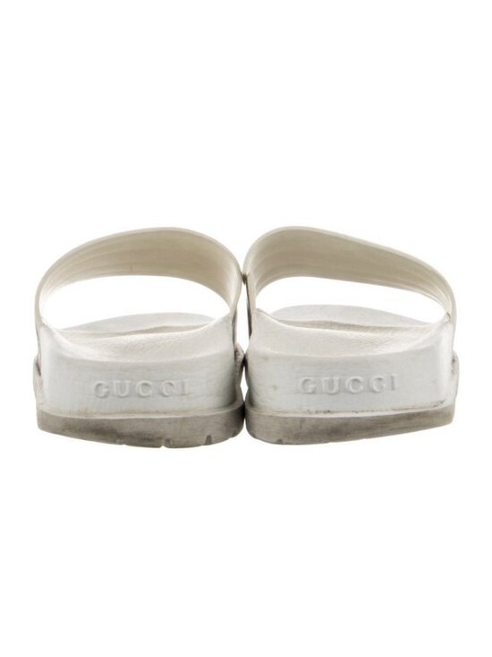 Gucci Authentic Rubber Men’s White Green Red Slides Sandals 8 main image 9